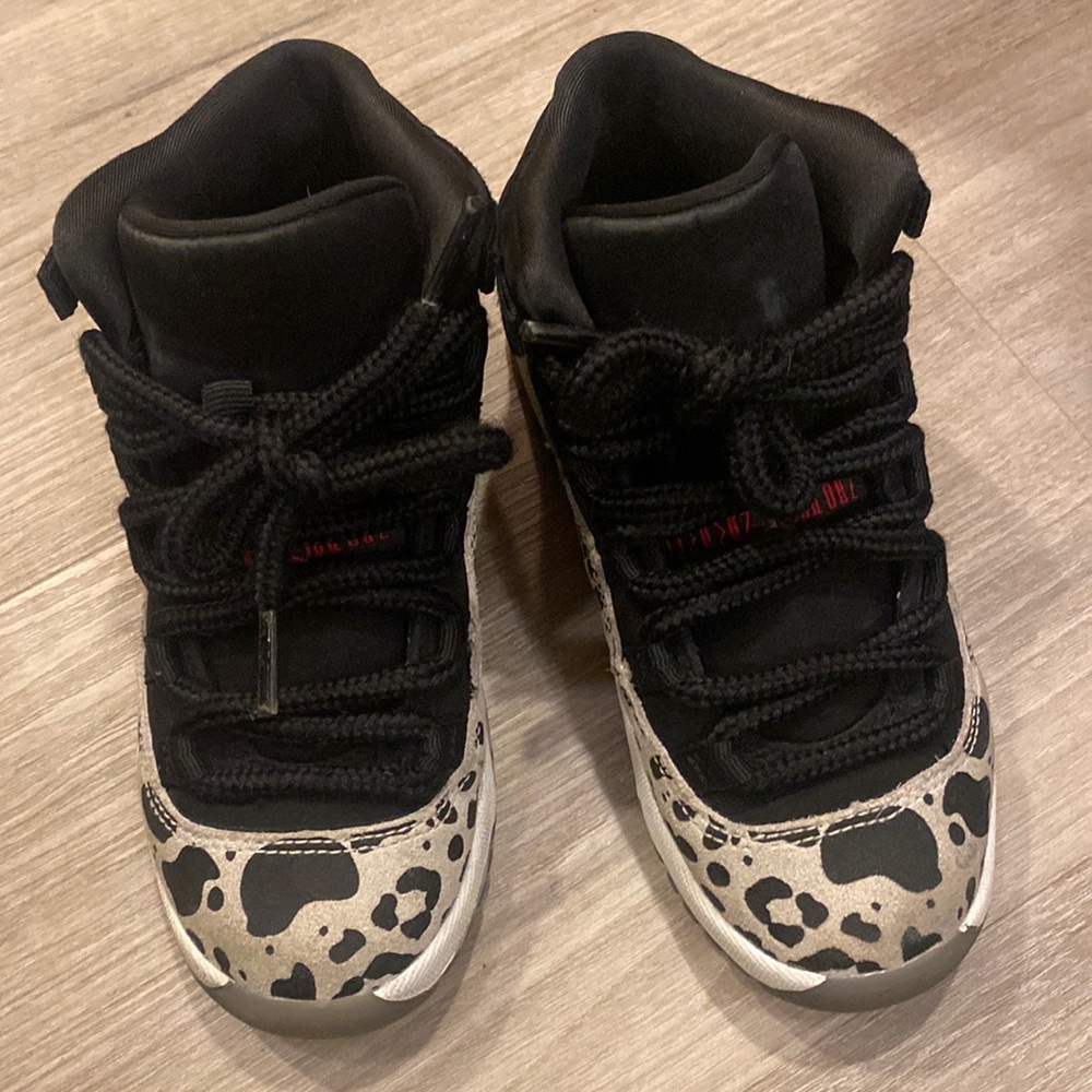 Cheetah print Air Jordan 11s (toddler)